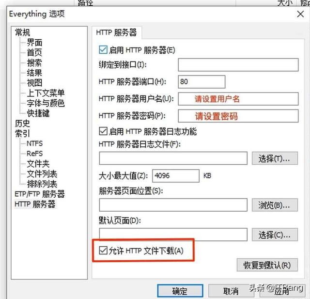 Everything“HTTP 服务器”漏洞：允许任何人远程访问，解决方法